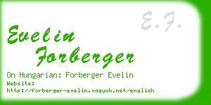 evelin forberger business card